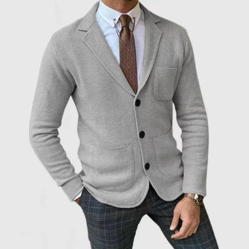 Elegant knit jacket for men with practical pockets Lune London