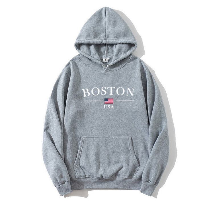 Women's hoodie with Boston print Chic & Stil