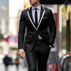 Elegant suit for men with contrast lapel