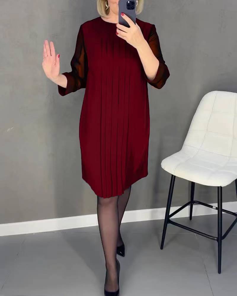 Robe élégante pour femmes avec manches transparentes volantes Chic & Stil