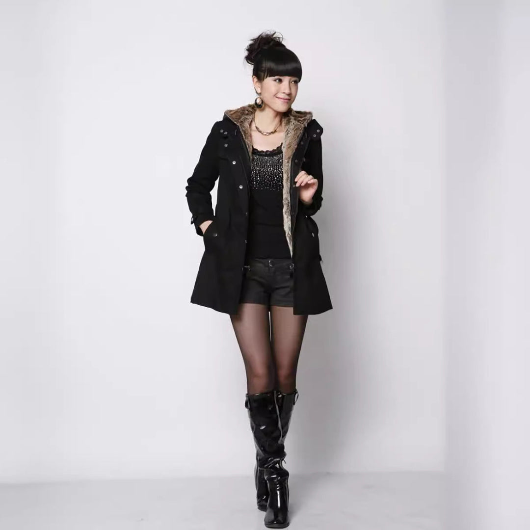 Ladies Long Winter Parka with Soft Lining of Chic and Style