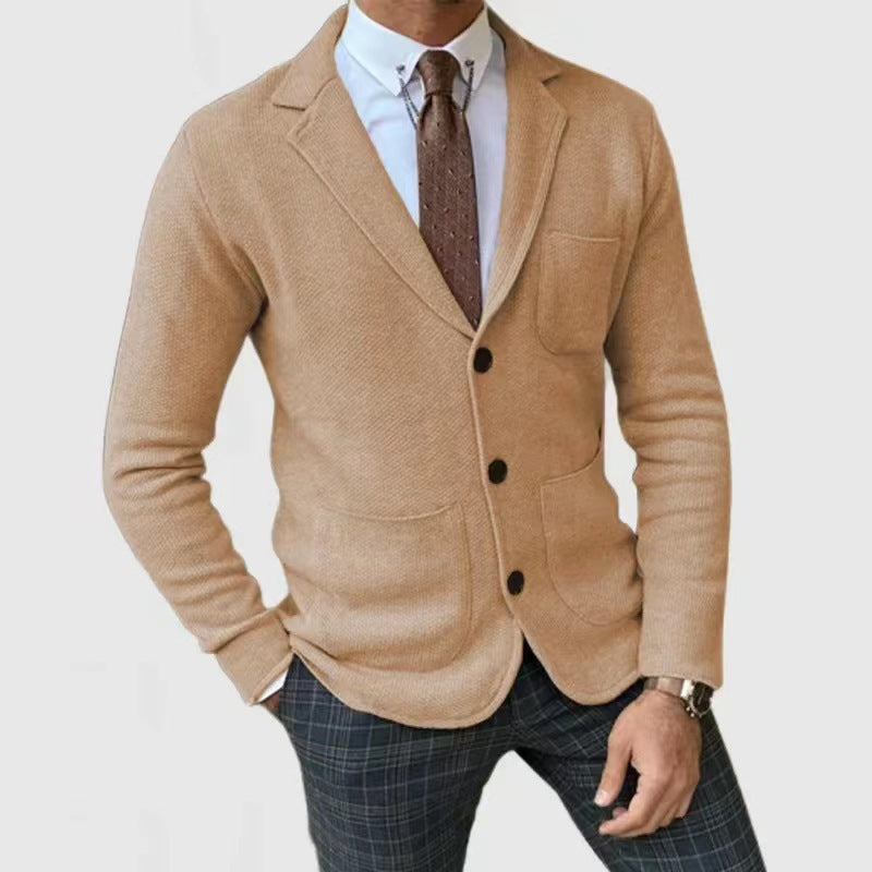Elegant knit jacket for men with practical pockets Lune London