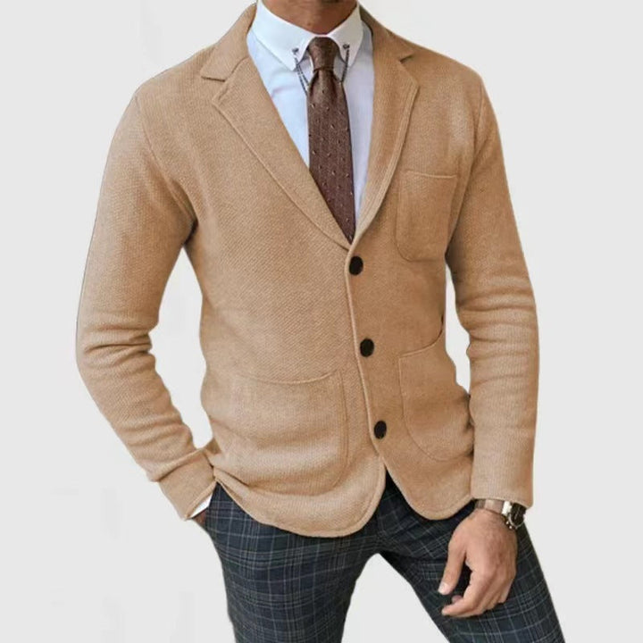 Elegant knit jacket for men with practical pockets Lune London