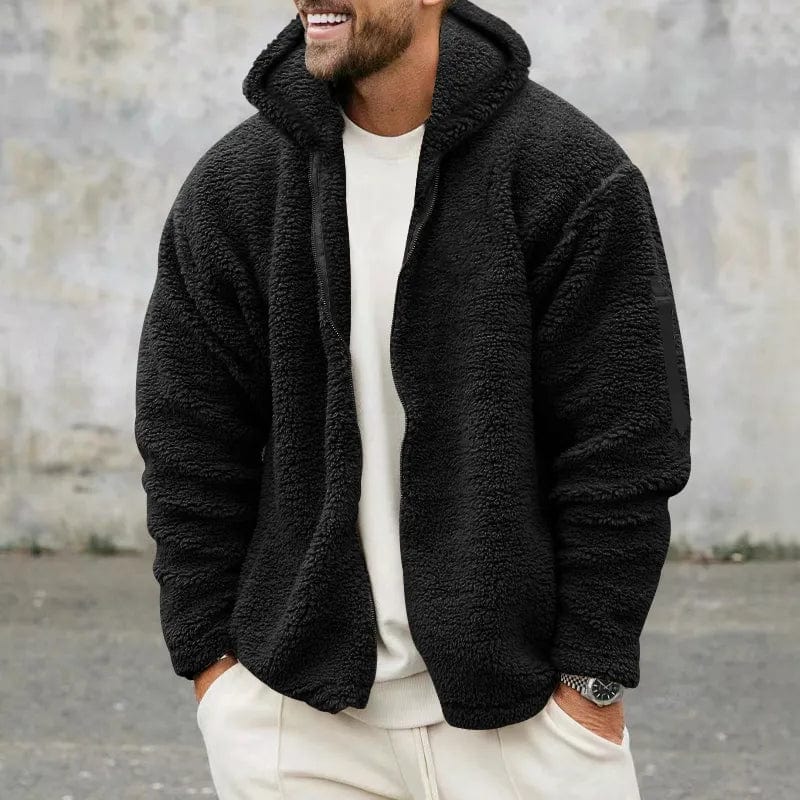 Men's Winter Fleece Jacket with Hood