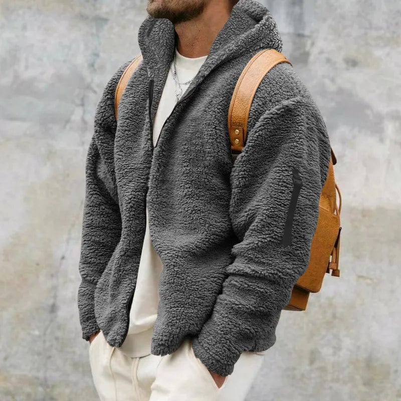Men's Winter Fleece Jacket with Hood