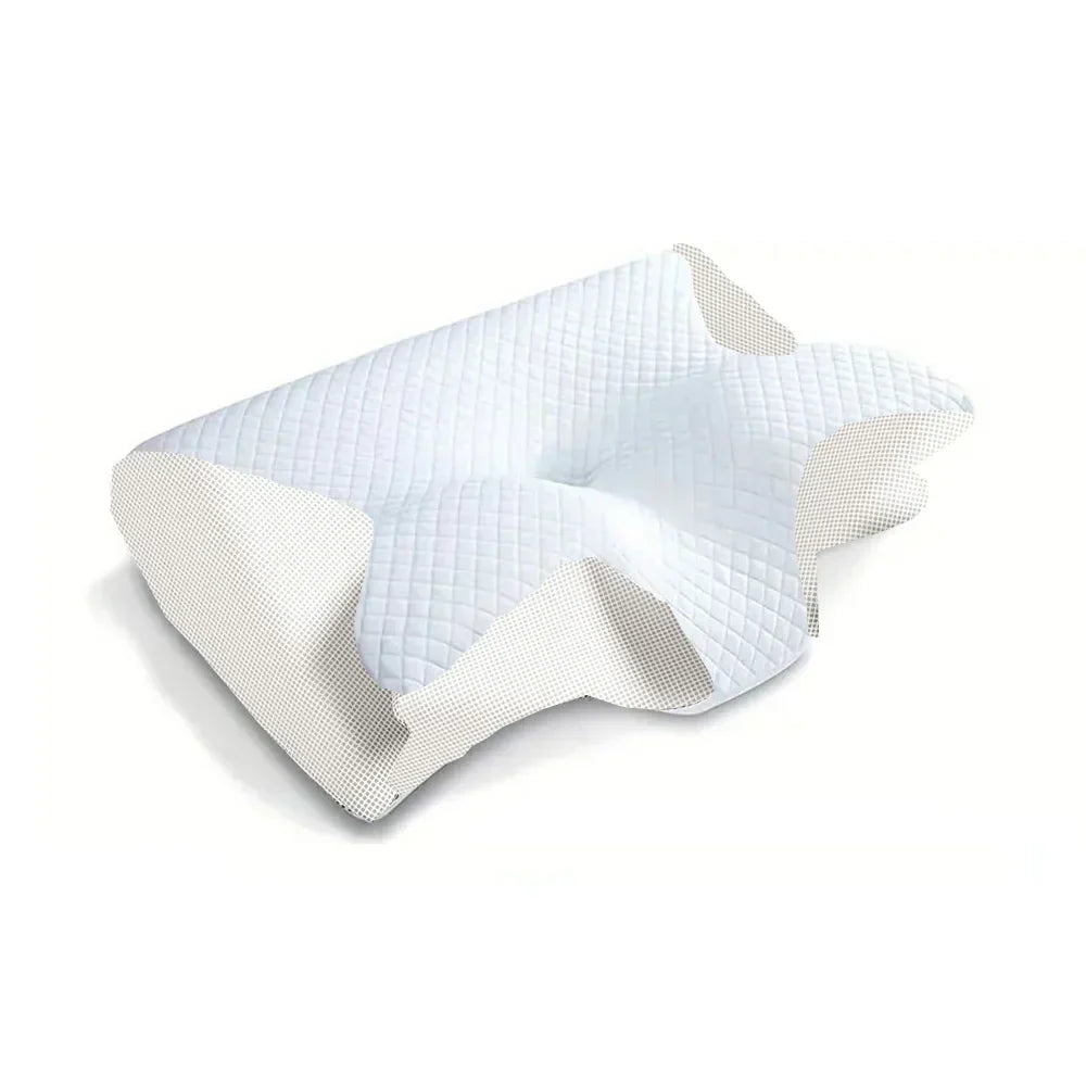2-in-1 Viscoelastic Neck Support Pillow with Ergonomic Contour Design – RestAlign