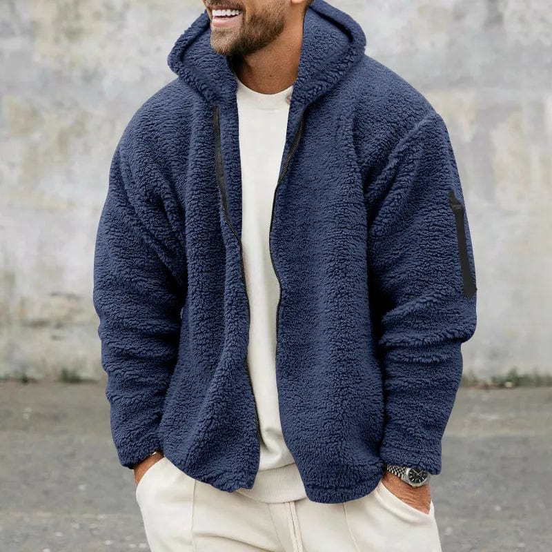 Men's Winter Fleece Jacket with Hood