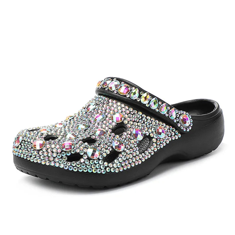 Crystal-Embellished Summer EVA Slip-Ons for Women – Alviera