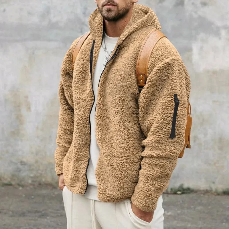 Men's Winter Fleece Jacket with Hood