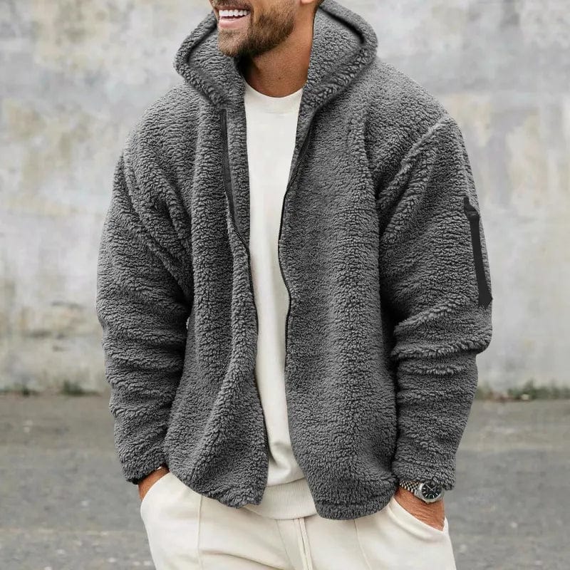 Men's Winter Fleece Jacket with Hood