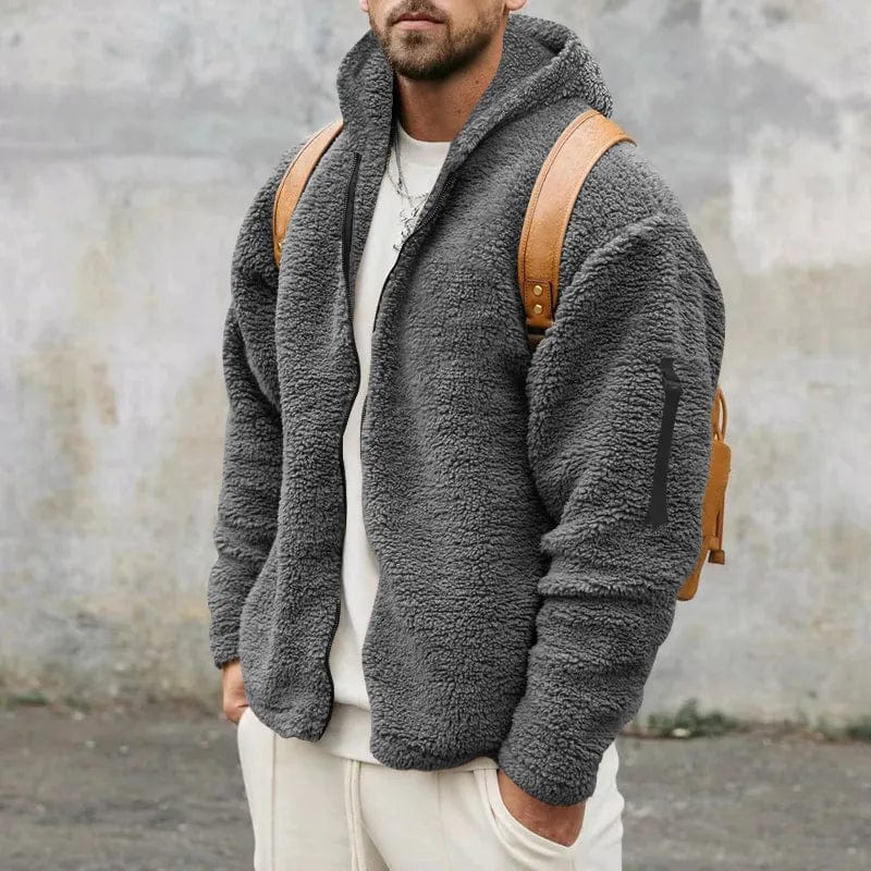 Men's Winter Fleece Jacket with Hood