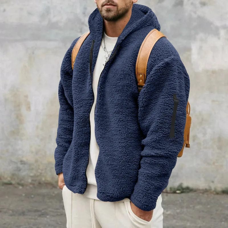 Men's Winter Fleece Jacket with Hood