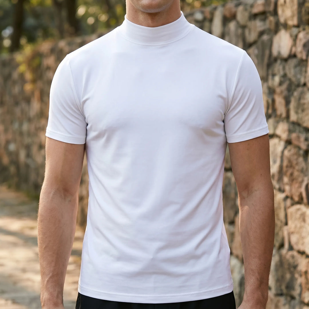 Sports shirt with stand-up collar