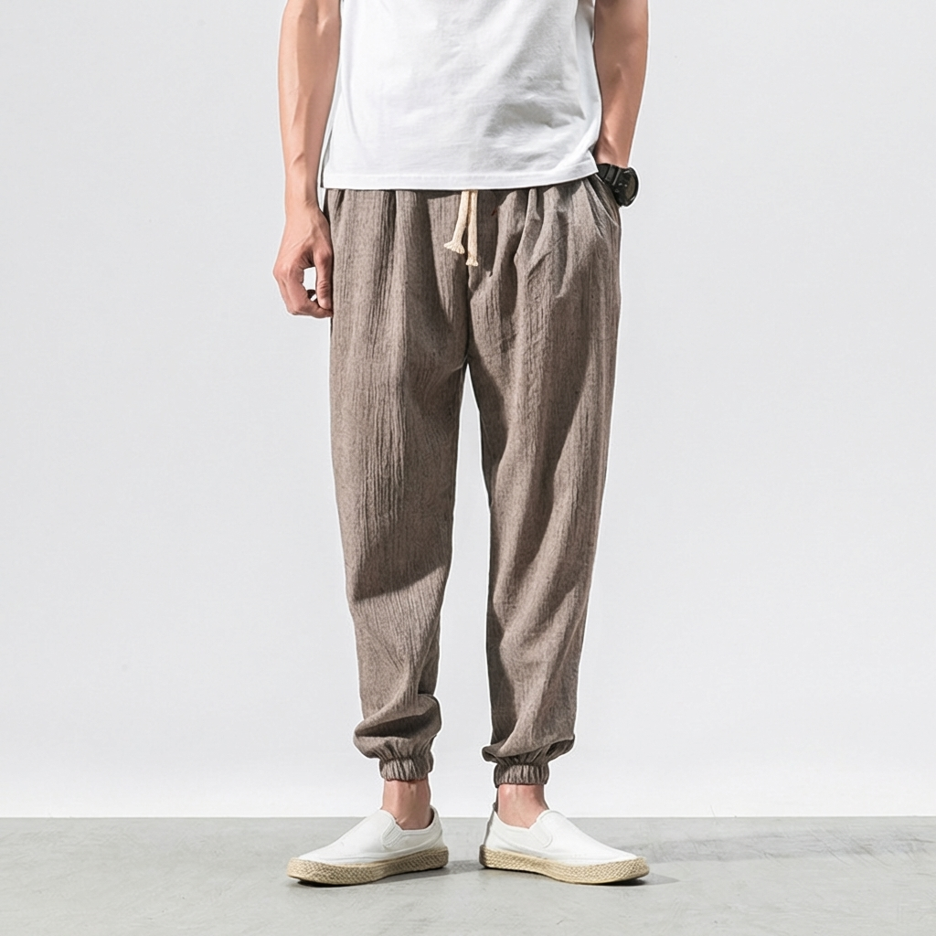 Men’s Cotton-Linen Comfort Pants – Lightweight Everyday Wear