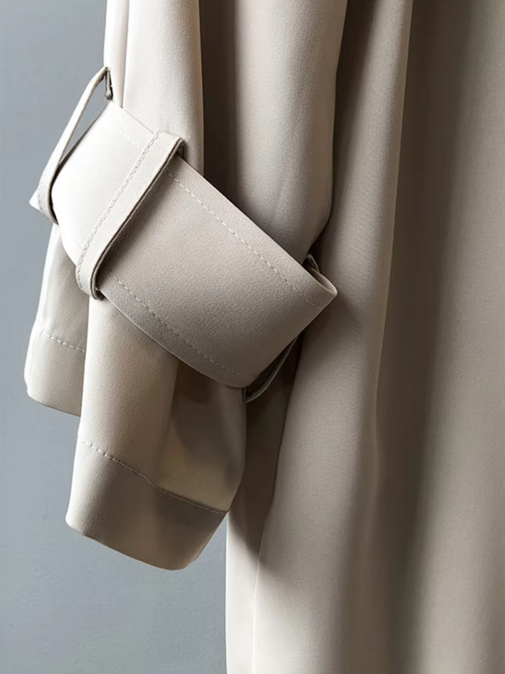 Chic und Stil | Transitional trench coat for women - Water-repellent, double-breasted
