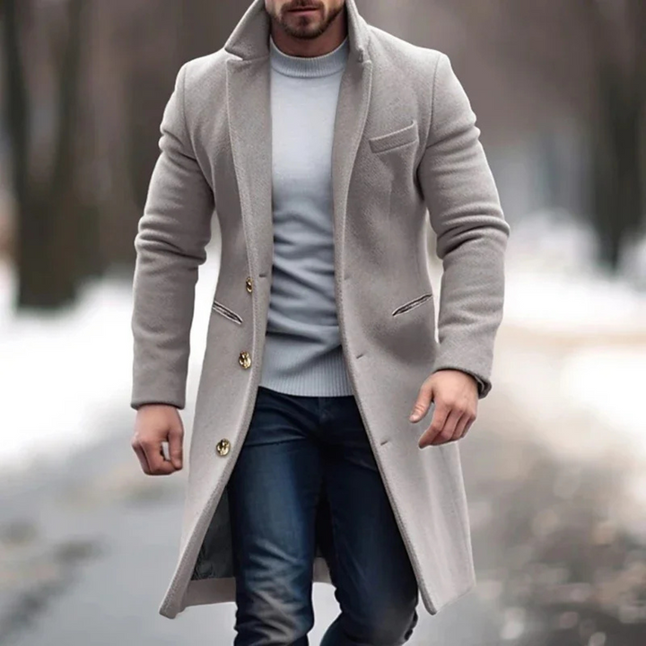 Men’s Wool-like-Blend Overcoat – Elegant Layer for Cooler Days