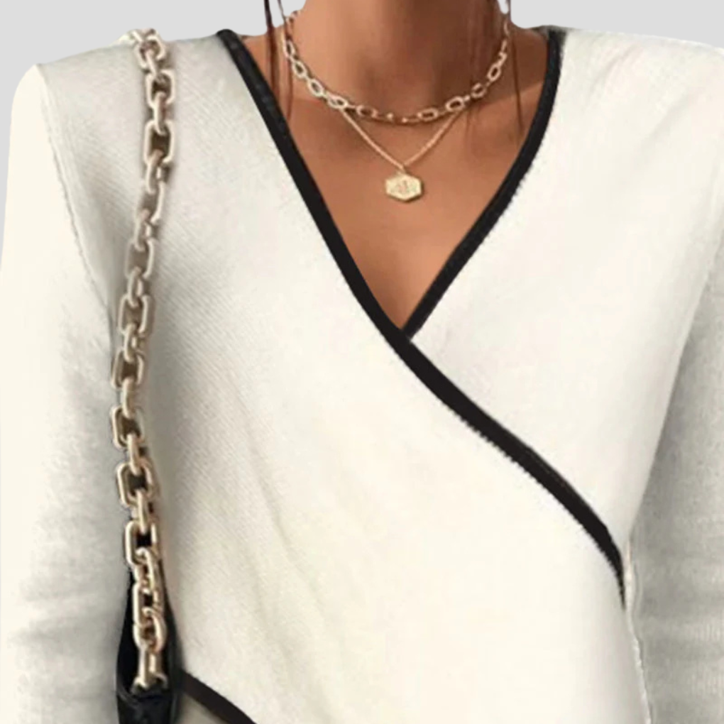 Women’s V-Neck Sweater  — Refined Knit Style