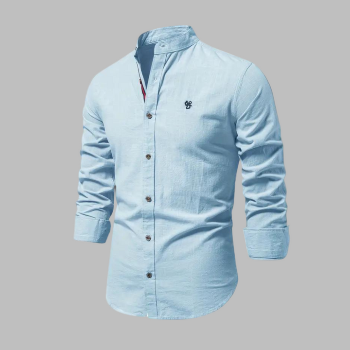 Trendy Long-Sleeve Polo Shirt for Men