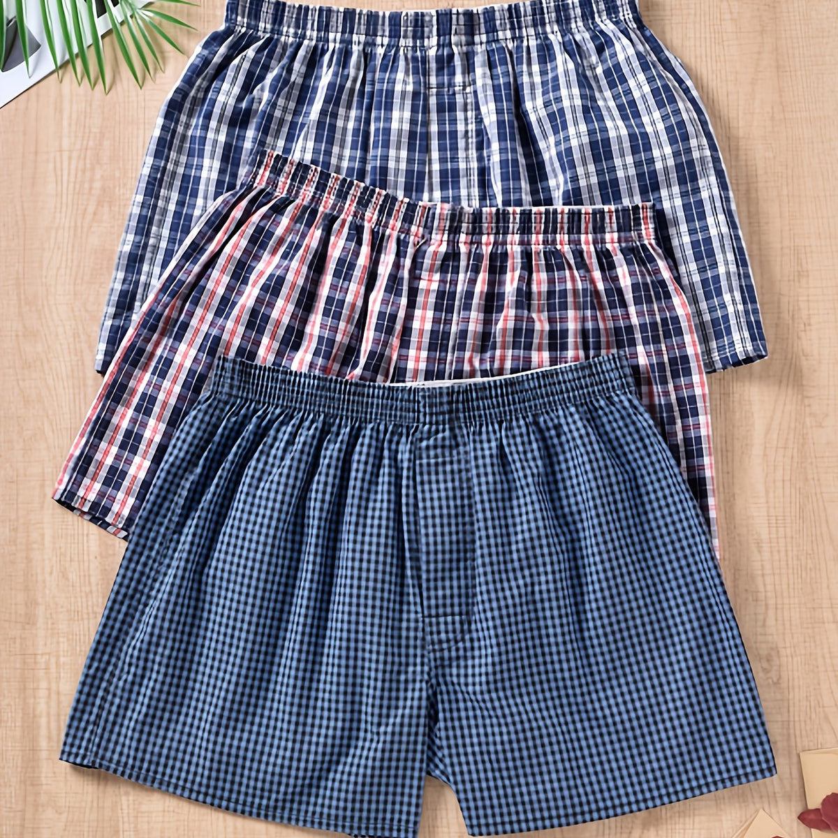 Set of 3 Men's Boxers made of Cotton
