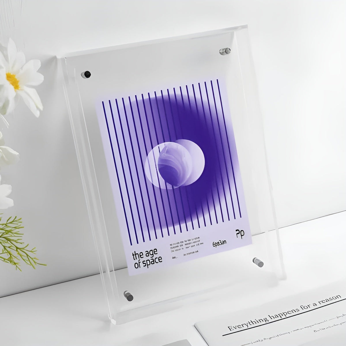 Neon Acrylic Picture Frame – Retro 1980s Style, Modern Decorative Photo Frame