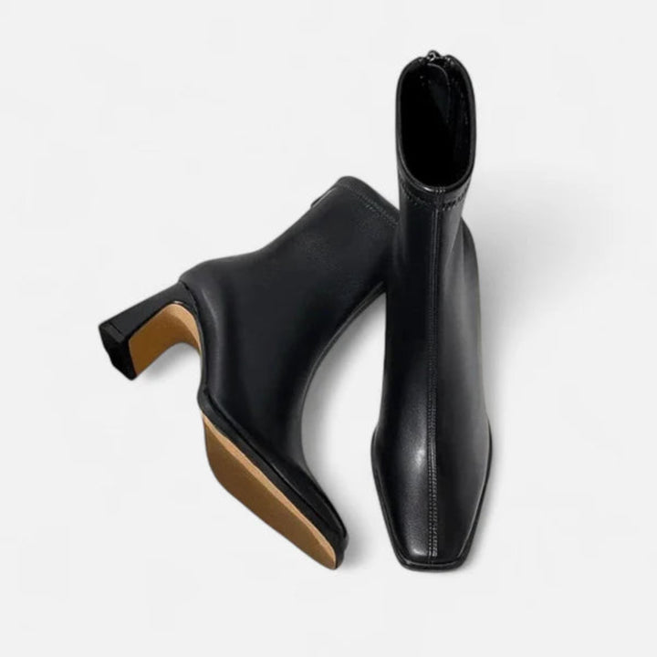 Modern Block Heel Ankle Boots