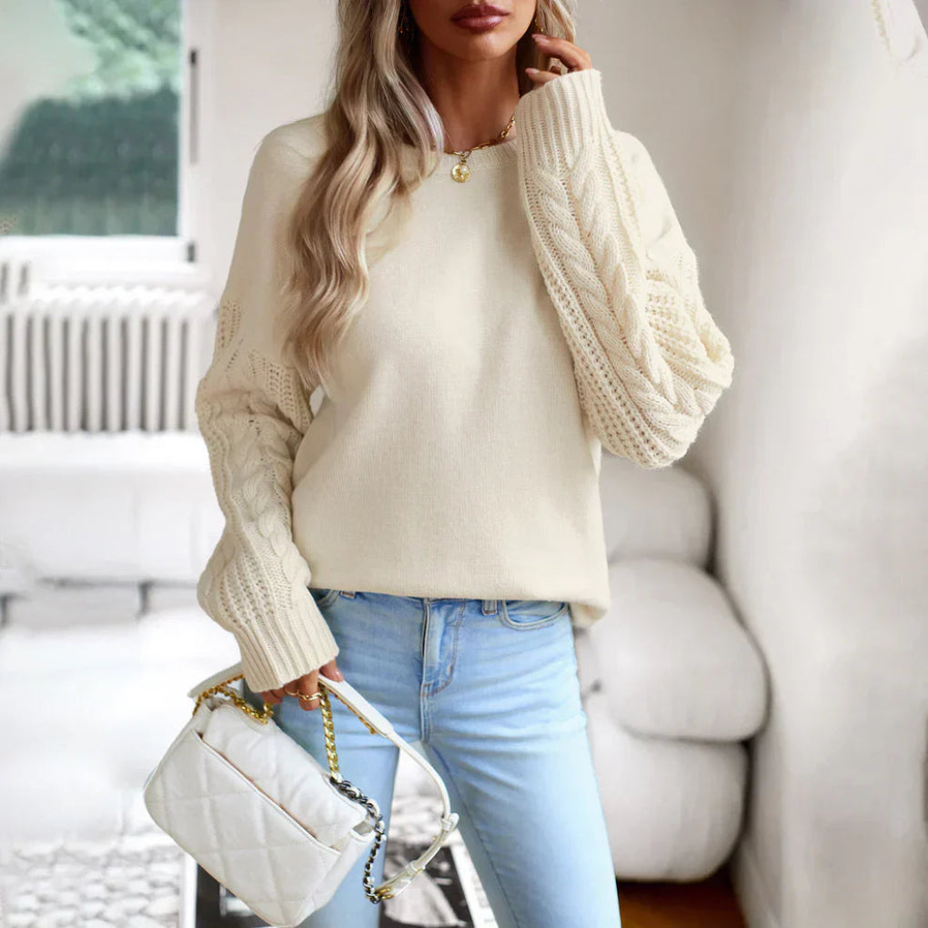 Women’s Soft Knit Sweater – Elegant Long Sleeve Design