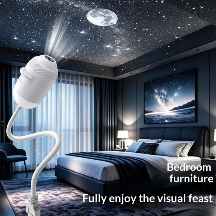 Starry Night Light Projector - Bedroom Ambiance Galaxy Star Projection Lamp for Romantic Ceiling Decor