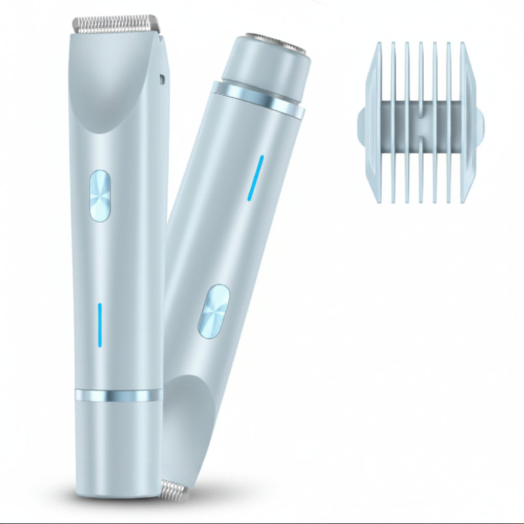 2 In 1 Hair Remover Women's Double Head Shaver Private Pubic Hair Trimmer Electric Razor Wet Dry Electric Body Hair