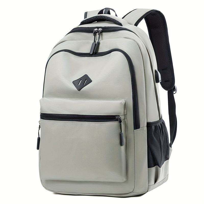 Urban School Backpack - Water-Repellent with Bottle Pocket