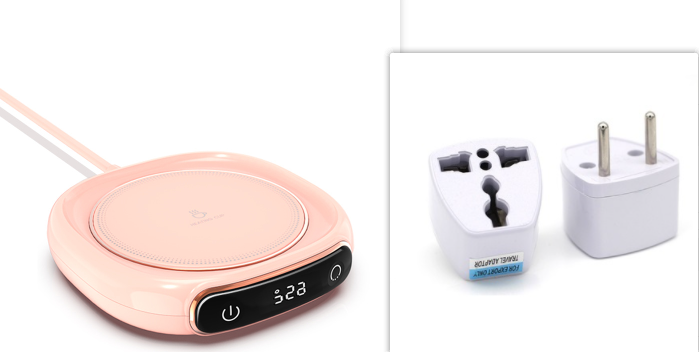 Coffee Mug and Cup Warmer Plate with Digital Temperature Display for Desk Tumbler