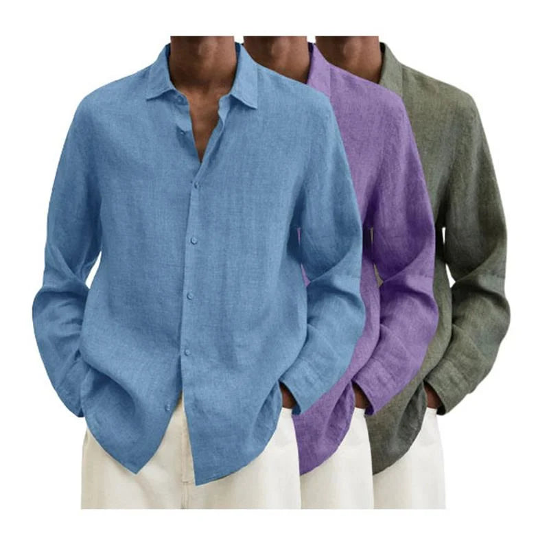 Lune London | Long Sleeve Linen Shirt for Men