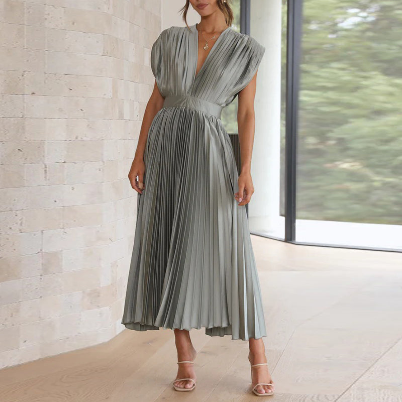 Casimir – Women's Elegant V-Neck Dress | Sleeveless