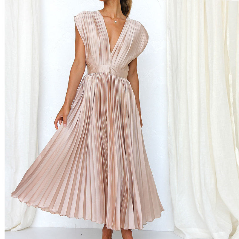 Casimir – Women's Elegant V-Neck Dress | Sleeveless