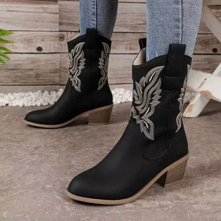 Premium Vegan Leather Western Cowboy Boots