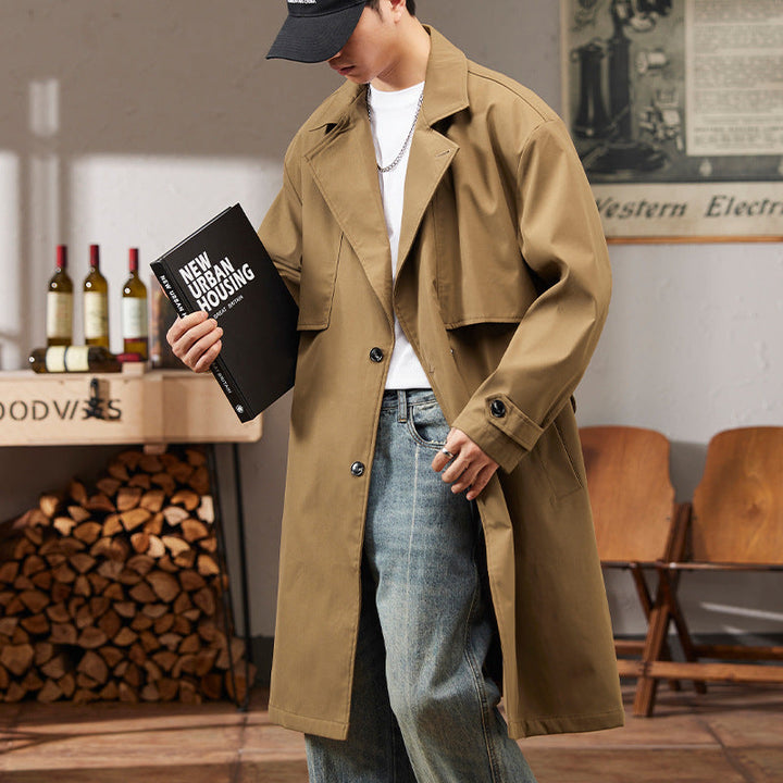 Chic und Stil | Trench coat - Adjustable fit - Modern long design