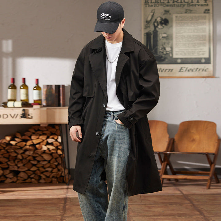 Chic und Stil | Trench coat - Adjustable fit - Modern long design