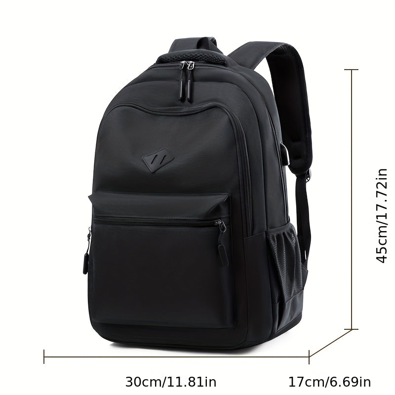 Urban School Backpack - Water-Repellent with Bottle Pocket