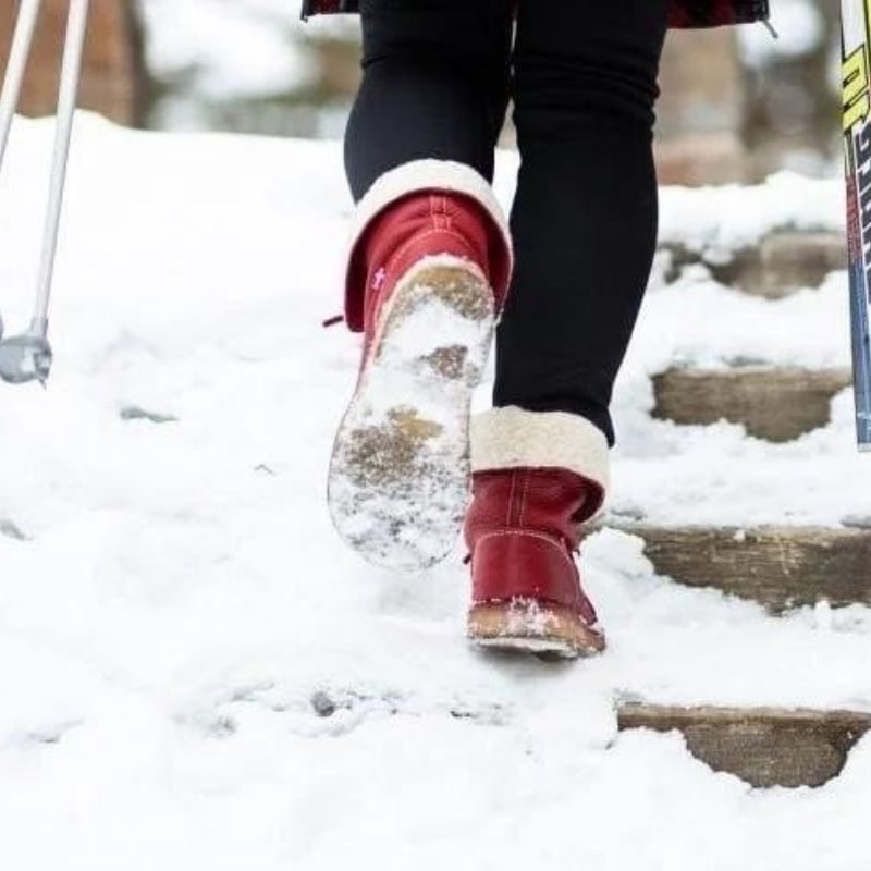 Fur-Lined Lace-Up Winter Boots for Women