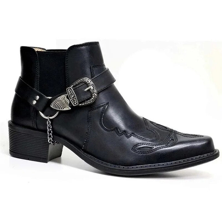 Chic und Stil | Men's Western Boots Black Leather