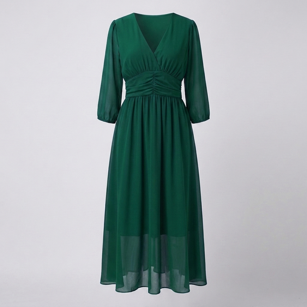 Women’s V-Neck Midi Dress