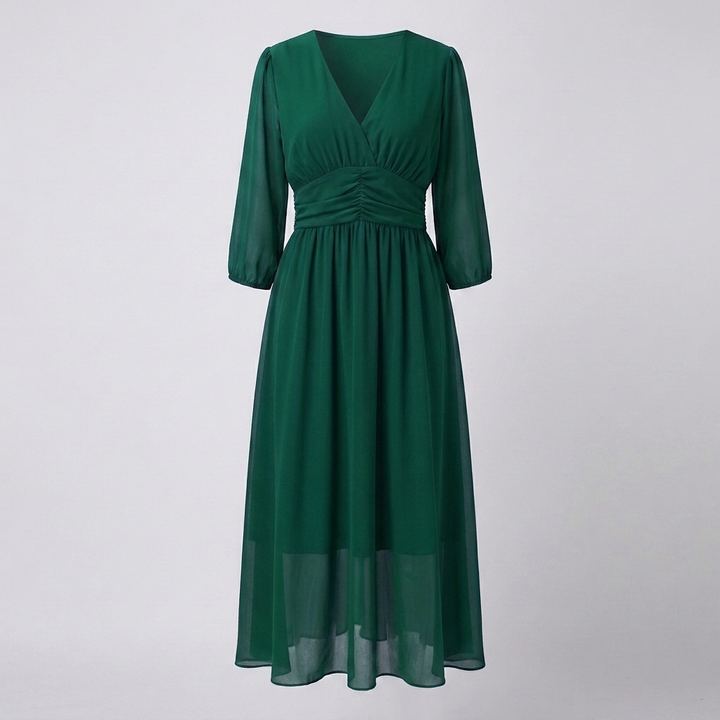 Women’s V-Neck Midi Dress