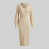 Chic Knit Pattern Dress for Women