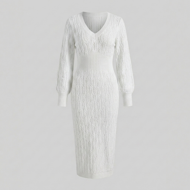 Chic Knit Pattern Dress for Women