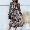 A‑Line Long Sleeve Dress with Tie Belt