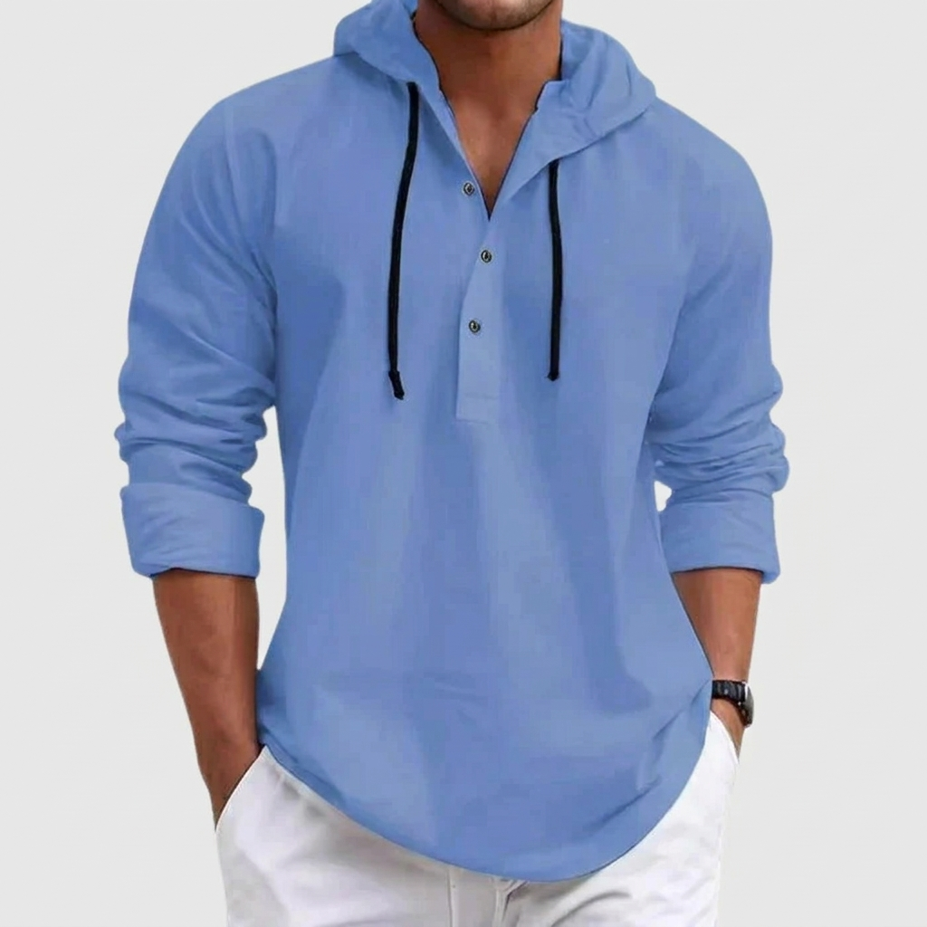 Men’s Linen Hoodie Shirt
