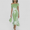 Women’s Floral Off‑Shoulder Midi Dress