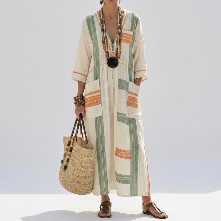 Relaxed Fit V-Neck Dress