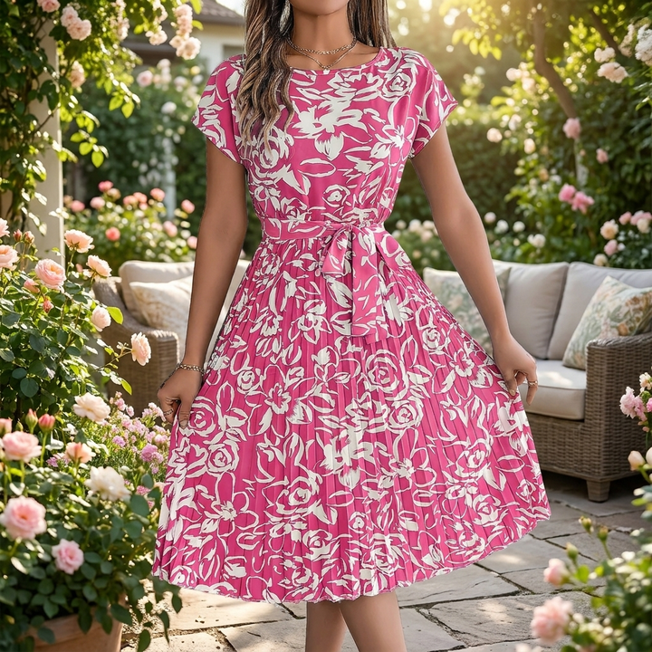 Bow-Detail A-Line Dress: Chic and Stylish