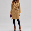 Stylish Belted Long Coat for Women