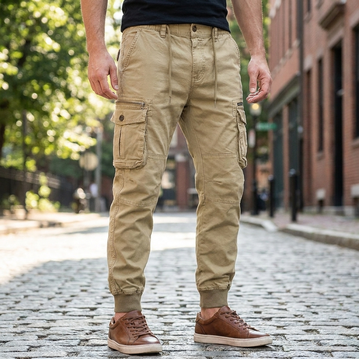 Contemporary Tapered Fit Cargo Pants for Men